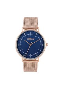 s.Oliver Damen Quarzuhr, rosa, Armbanduhren, Armbanduhr, Damenuhr, Edelstahlarmband, analog