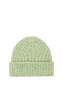 Tom Tailor Damen Beanie, grün, casual, unifarben, Strick, Materialmix, Mützen, in Strick-Optik