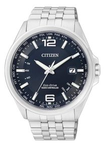 Citizen Herren Funkuhr, silber, Armbanduhren, Armbanduhr, Herrenuhr, Solar, Edelstahlarmband, Saphirglas, Datum