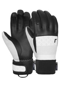 Reusch Damen Skihandschuhe "Re:Knit Elisabeth R-TEX XT", schwarz-weiß, feminin, Gr. 7,5, unifarben, 50% Polyester, 20% Polyamid, 20% Leder, 5% Wolle,