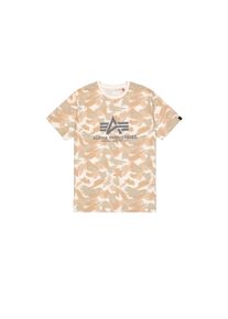 Herren T-Shirt "Alpha Industries Men - T-Shirts Basic T-Shirt Camo", beige, Gr. M, Alpha Industries, Obermaterial: 100% Baumwolle, Shirts