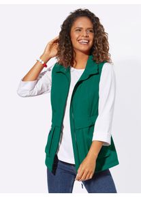 Casual Looks Damen Softshellweste, grün, Gr. 38, unifarben, 94% Polyester, 6% Elasthan, Westen