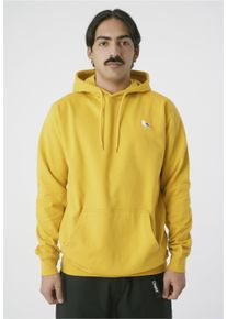 Cleptomanicx Herren Kapuzensweatshirt "Hooded Embro Gull 2", gelb, casual, Gr. L, bestickt, 100% Baumwolle, Sweatshirts, im klassischen Design