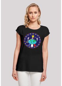 F4NT4STIC Damen T-Shirt "NASA Classic Globe Astronauts", schwarz, casual, Gr. 4XL, Obermaterial: 100% Baumwolle, Shirts, Print