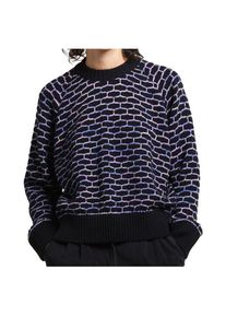 DEDICATED Sweater Husie Honey Comb Pullover Damen (Gr XL |blau/schwarz)