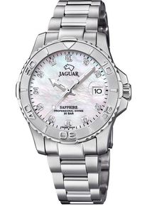 Jaguar Damen Quarzuhr "Executive Diver", silber, Armbanduhren, Armbanduhr, Damenuhr, Saphirglas, Swiss Made, Edelstahlarmband