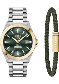 BOSS Damen Quarzuhr "STRIKE", silber, Armbanduhren, Armbanduhr, Herrenuhr, Edelstahlarmband, ideal auch als Geschenk