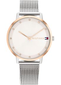 Tommy Hilfiger Damen Quarzuhr "PIPPA", silber, Armbanduhren, Armbanduhr, Damenuhr, analog, Edelstahlarmband