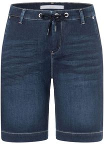 MAC Damen Shorts "JOG ́N SHORT", blau, casual, Gr. 46, unifarben, Web, Obermaterial: 49% Baumwolle, 40% Lyocell, 9% Polyester, 2% Elasthan, Hosen, im