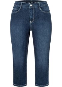 MAC Damen Caprijeans "Dream-Sum"dunkelblau basic used, casual, Gr. 42, Denim/Jeans, Obermaterial: 75% Baumwolle, 12% Modal, 9% Polyester, 4%