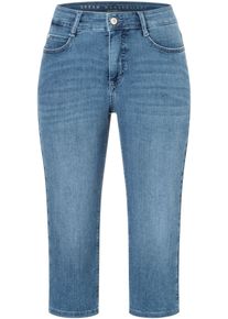 MAC Damen Caprijeans "Dream-Sum"mid light blau wash, casual, Gr. 46, Denim/Jeans, Obermaterial: 75% Baumwolle, 12% Modal, 9% Polyester, 4% Elasthan,