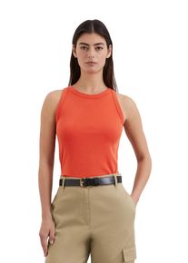 Marc O'Polo MARC O'POLO Damen T-Shirt "aus Organic-Cotton-Rib-Jersey", rot, Gr. L, unifarben, Obermaterial: 100% Baumwolle, Shirts
