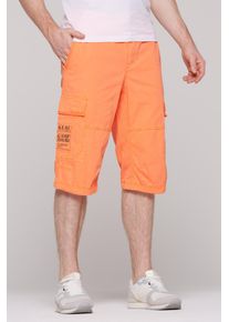 CAMP DAVID Herren Shorts, orange, casual, Gr. XXXL, bedruckt, Material: 100% Baumwolle, Hosen, mit Bindeband am Saum