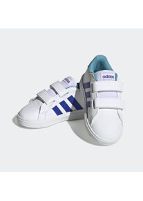 Kinder Sneaker "GRAND COURT LIFESTYLE HOOK AND LOOP", adidas Sportswear, Gr. 25cloud weiß, lucid blau, preloved blau, Synthetik, Textil, sportlich,