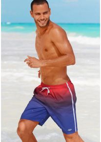 Badeshorts Buffalo, Herren, Gr. XXL (58/60), N-Gr, bunt (rot, blau, bedruckt), Microfaser, Microfaser, Polyester, Farbverlauf, bedruckt, Badehosen Badeshorts, mit Farbverlauf, Topseller