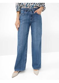 Brax Damen Five-Pocket-Hose Style MORGAN USED STONE BLUE, denim blau, Gr. 34