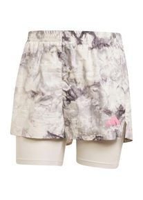 Adidas Own The Run Spray Dye 2in1 Short Laufshorts Damen (Gr XS |grau)