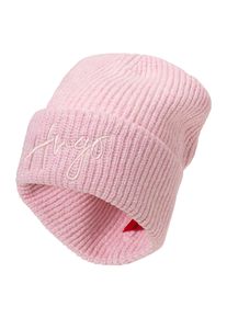 Hugo Damen Beanie "Socialy Hat", pink, casual, unifarben, Materialmix, Mützen, mit Logostickerei