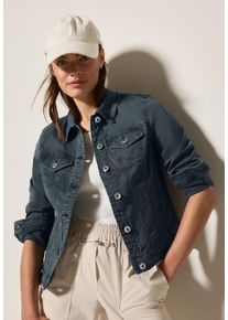 Cecil Damen Jeansjackeslate khaki, casual, Gr. L, unifarben, Web, Obermaterial: 98% Baumwolle, 2% Elasthan, Jacken, mit Brusttaschen und seitliche