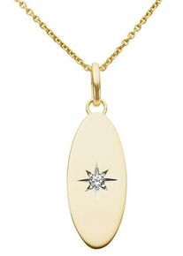 Firetti Damen Ketten-Anhänger "Schmuck Geschenk Gold 333 Halsschmuck Anhänger für Halskette", 0,010 ct P2 = erkennbare Einschlüsse, Gelbgold