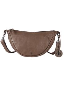 Harbour 2nd Damen Umhängetasche "Smilla", grau, Leder, unifarben, Taschen, Handtasche Damen Schultertasche mit abnehmbaren Schulterriemen