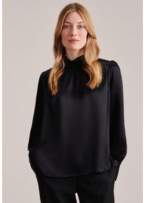 Seidensticker Damen Schlupfbluse "Schwarze Rose", schwarz, Gr. 44, unifarben, 100% Viskose, Blusen, Langarm Kragen Uni