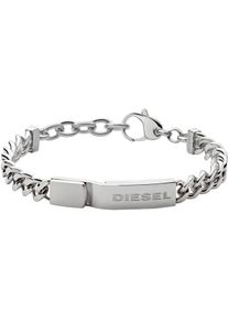 Diesel Herren Armband "Schmuck Edelstahl Armschmuck Panzerkette ID Armband Stacked", Edelstahl, silber, Edelstahl, Armbänder