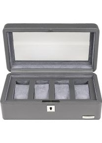 Windrose Damen Uhrenbox "Tempora, 804020.07", grau, Aufbewahrungsboxen, Aufbewahrung, Uhrenkasten, Ø max.40mm, Armbanduhr, Geschenkidee