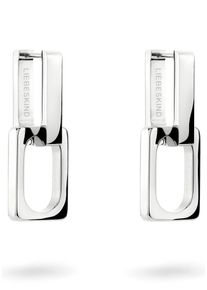Damen Paar Creolen "Schmuck Geschenk Edelstahl Ohrringe Mini Link, LJ-1469-E-25", Edelstahl, silber, Liebeskind Berlin, Edelstahl, Ohrringe,