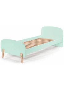 Kinderbett Vipack, B:94cm H:72cm L:205cm, grün, Betten, "Kiddy, inkl. Rolllattenrost, Liegefläche 90/200 cm", gradliniges Design in Retro-Optik,