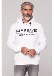 CAMP DAVID Herren Kapuzensweatshirt, weiß, casual, Gr. 4XL, bedruckt, Material: 50% Baumwolle, 50% Polyester, Sweatshirts, mit weicher Innenseite