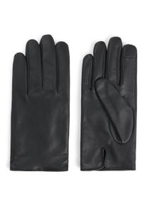 BOSS Orange Damen Lederhandschuhe "Glove", schwarz, casual, Gr. 8,5, unifarben, Leder, Handschuhe, mit Touch Tech Fingertips