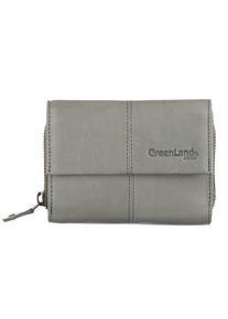 Geldbörse, GreenLand Nature, blau, Leder, Baumwolle, unifarben, modisch, Kleinlederwaren, Reißverschlussbörse, Damenbörse, Portemonnaie