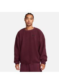 Nike Sportswear Herren Sweatshirt "CLUB FLEECE+ MEN'S SHERPA WINTERIZED CREW", rot, sportlich, Gr. S, Obermaterial: 100% Polyester, Sweatshirts