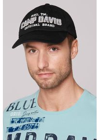 CAMP DAVID Damen Baseball Cap, schwarz, casual, bestickt, Baumwolle, Caps, mit verstärktem Schirm
