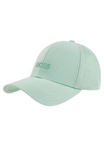 BOSS Damen Baseball Cap "Ari", grün, casual, unifarben, Web, Baumwolle, Caps, mit BOSS Logostickerei Ton in Ton, unisex