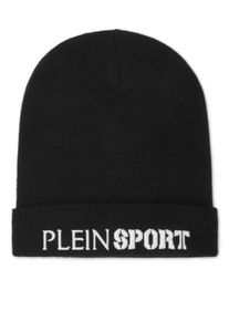 Plein Sport Damen Beanie "Benie", schwarz, Obermaterial: 100% Merino Wolle, Mützen