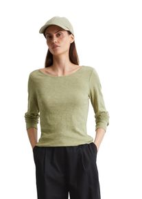 Marc O'Polo MARC O'POLO Damen Langarmshirtsmooth sage, casual, Gr. XS, Single Jersey, Obermaterial: 100% Baumwolle, Shirts, mit Flammgarn-Struktur