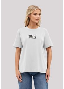 F4NT4STIC Damen T-Shirt "SMILEY brown", weiß, casual, Gr. S, Obermaterial: 100% Baumwolle, Shirts, Premium Qualität