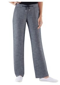 Casual Looks Damen Bootcuthose, blau, Gr. 20, unifarben, meliert, 100% Baumwolle, Hosen