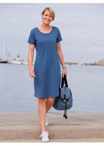 Classic Basics Damen Sweatkleid "Sweatkleid", blau, Gr. 40, unifarben, 100% Baumwolle, Kleider