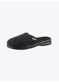 Herren Pantoffel, Gr. 41, blau, Textil, Basic, Schuhe