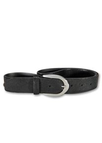 Silbergift Damen Ledergürtel, schwarz, casual,modisch, Gr. 100, unifarben, Rindsleder, Gürtel, mit silberfarbener Schließe