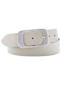 Bernd Götz BERND GÖTZ Damen Ledergürtel, beige, casual,modisch, Gr. 95, unifarben, Leder, Gürtel, mit großflächiger Designschließe