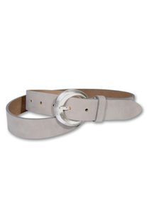Silbergift Damen Ledergürtel, grau, casual,klassisch, Gr. 100, unifarben, Rindsleder, Gürtel, mit silberfarbener Schließe