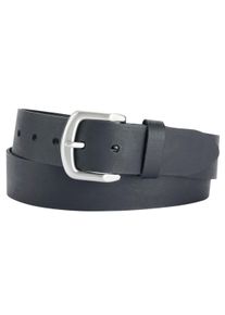 Bernd Götz BERND GÖTZ Damen Ledergürtel, schwarz, casual,modisch, Gr. 115, unifarben, Leder, Gürtel, mit silberfarbener Schließe