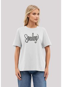 F4NT4STIC Damen T-Shirt "SMILEY black", weiß, casual, Gr. S, Obermaterial: 100% Baumwolle, Shirts, Premium Qualität