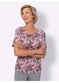 Classic Basics Damen T-Shirt "Kurzarm-Shirt", bunt, Gr. 50, gemustert, mehrfarbig, geblümt, 100% Baumwolle, Shirts
