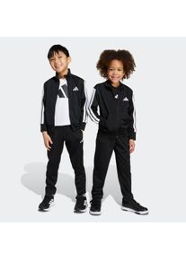 Kinder Trainingsanzug "LK 3S TR TS 205", schwarz-weiß, sportlich, Gr. 122, adidas Sportswear, Obermaterial: 100% Polyester, Sportanzüge