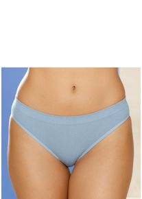 Lascana Damen Slip, Gr. 32, blau, Jersey, Obermaterial: 58% Baumwolle, 39% Polyamid, 3% Elasthan, Unterhosen, aus angenehm weicher Baumwolle